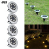 4 LEDs Solar Powered Buried Light Outdoor Pathway Garden Decking Lamps