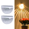 2 PCS Solar Semicircle Walls Light Outdoor Waterproof Sensor Wall Lamp