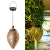 2Pcs Solar LED Hanging Lantern Lights Metal Garden Patio Decor Lights