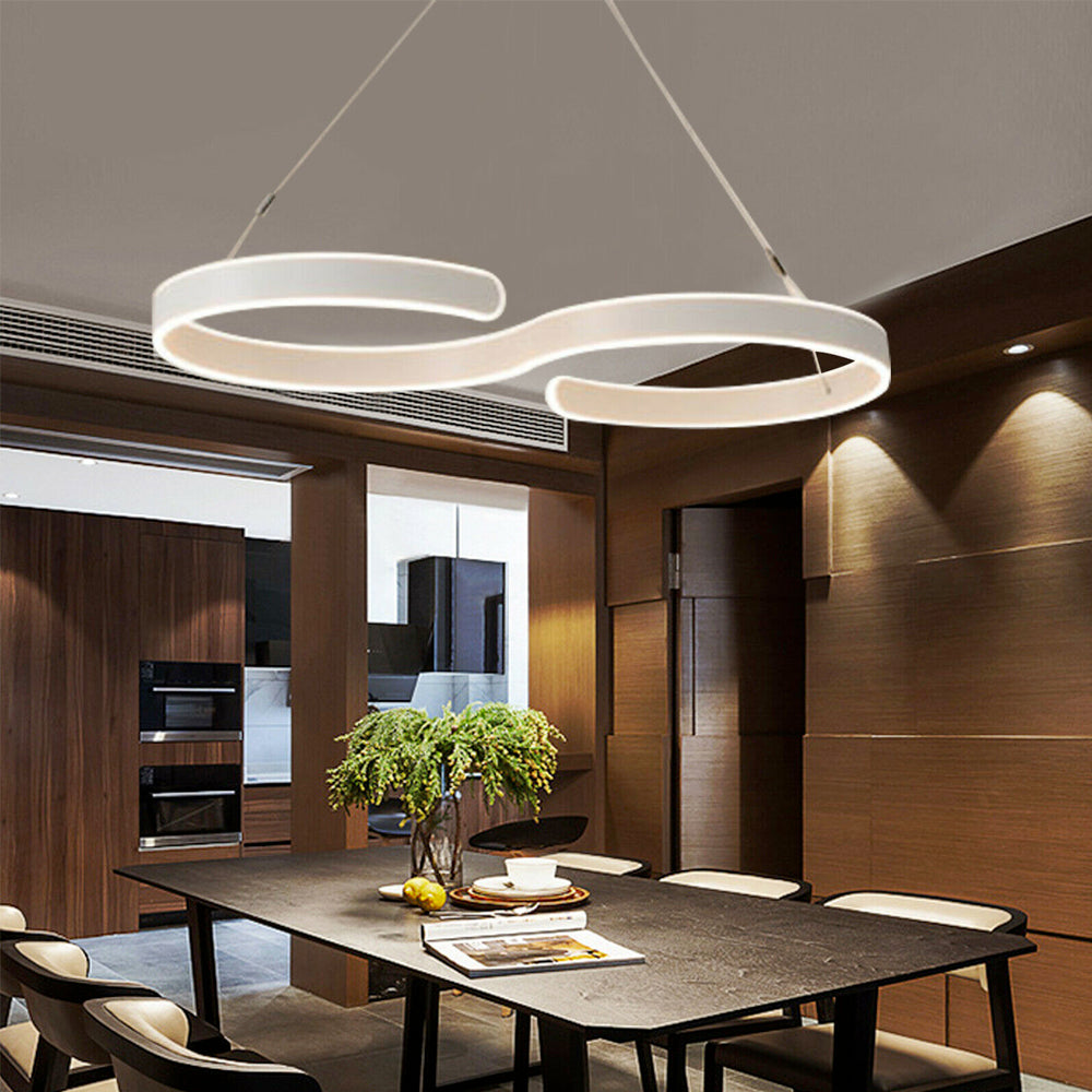 Contemporary Acrylic LED Swirl Shaped Light Fixture – Morpilot